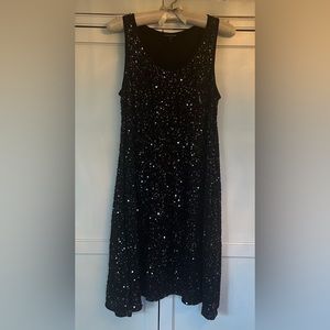 Eileen Fisher Black Silk Sequin Swing Dress - Women’s Medium